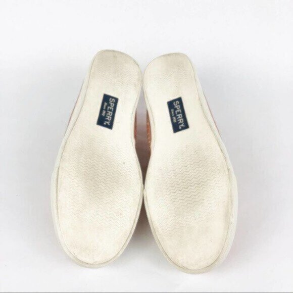 Sperry | Bahama Fish Circle Peach Boat Shoe Size 7.5 - Picture 8 of 8